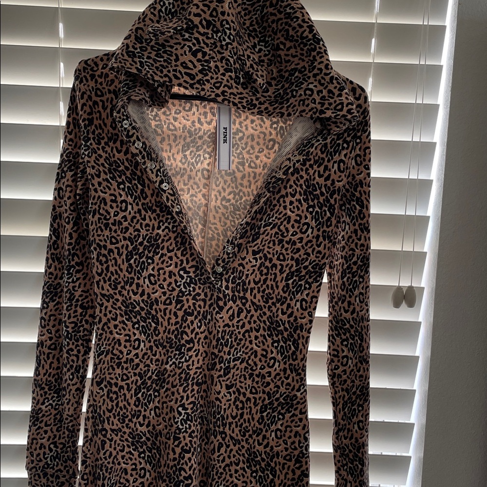 PINK Victoria's Secret Leopard Print Jumpsuit